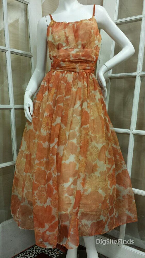 Orange Crinoline Prom Dresses