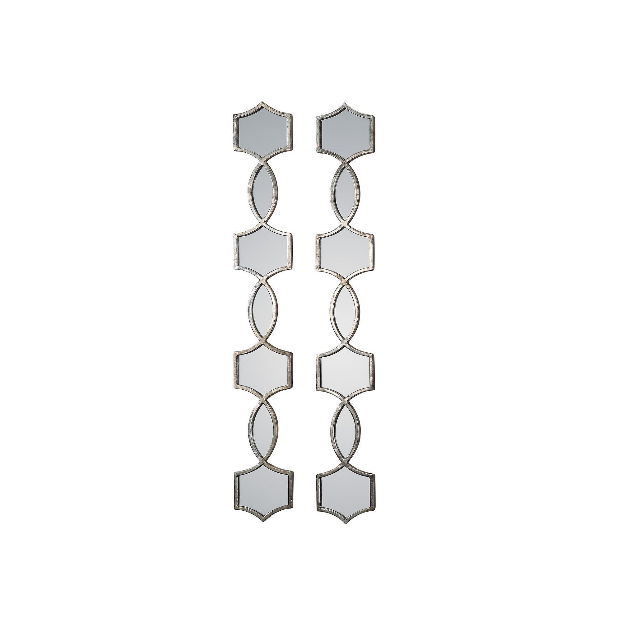 Vinzela 2 Piece Metal Wall Mirror Set Multicolor Mirrors Vinzela 2 Piece Metal Wall Mirror Set