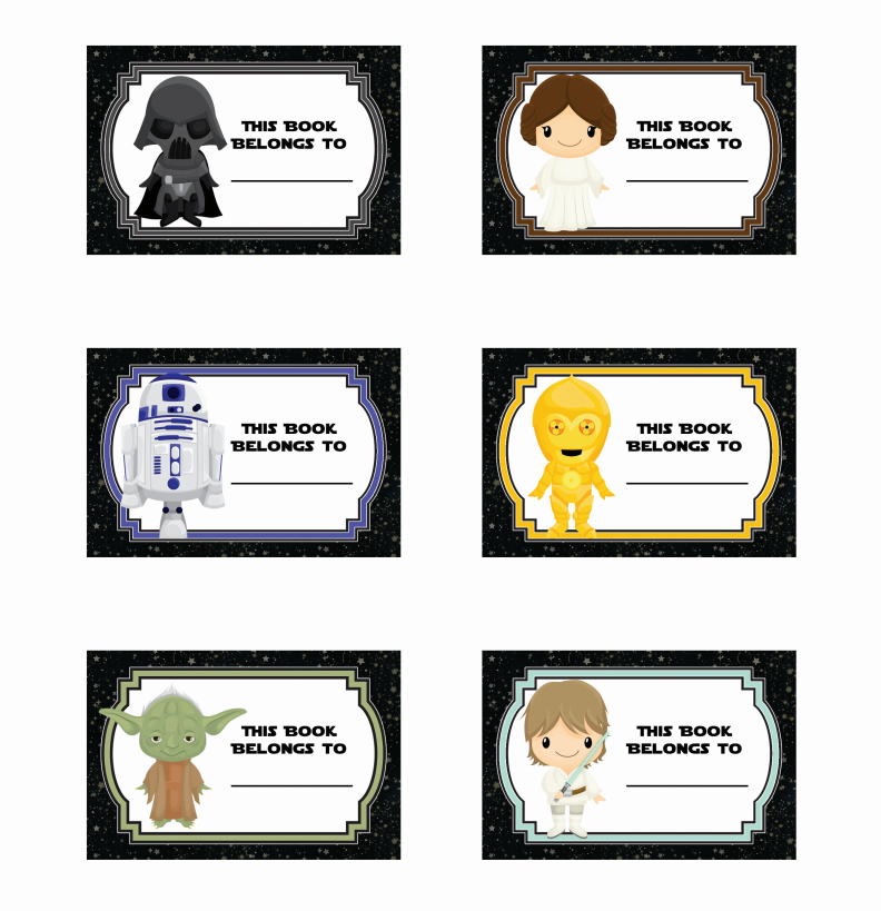 FREE Back-To-School Star Wars Printables | Star wars printables, School labels printables ...