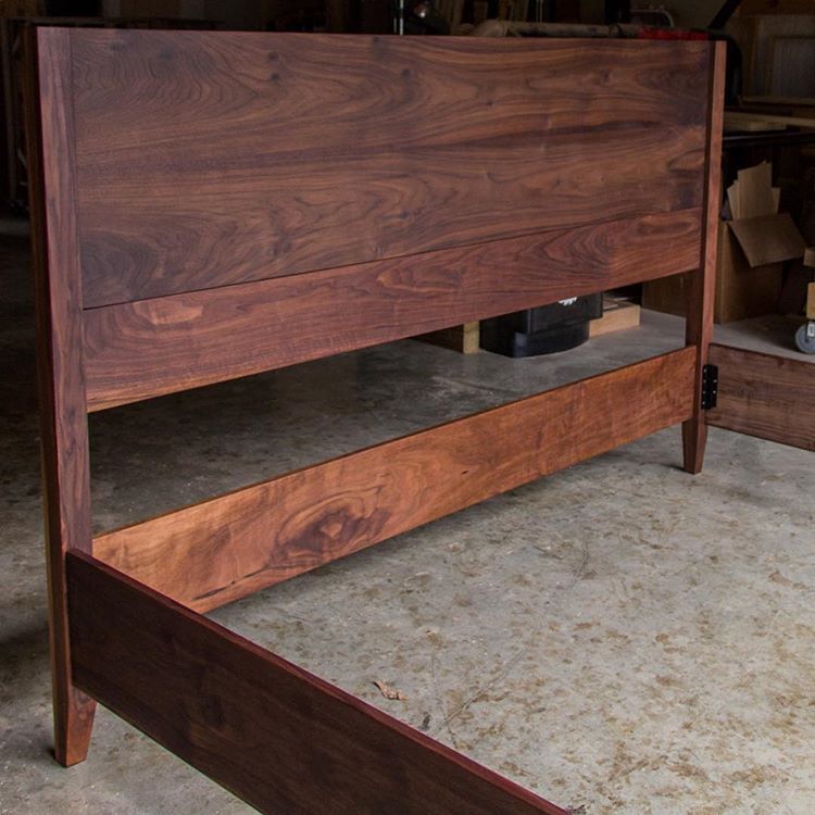 Our MidModXL bed, made custom as a surround with larger