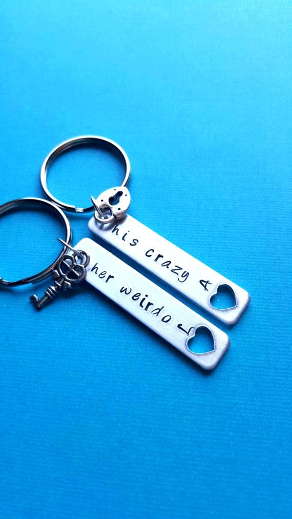 His Weirdo Her Crazy Lock And Key Boyfriend Friend His Weirdo Her Crazy Lock And Key Boyfriend Friend Personalized Gift S Keychain Set Cute Keyrings Hers