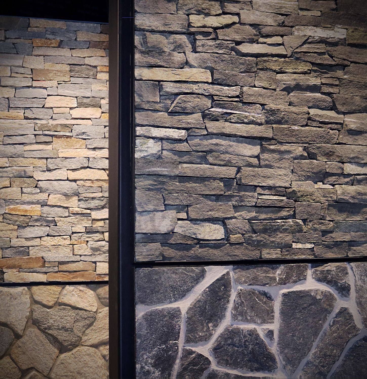 Stacked Stone Backsplash Kuchen Ruckwand Verkleiden Gestapelte