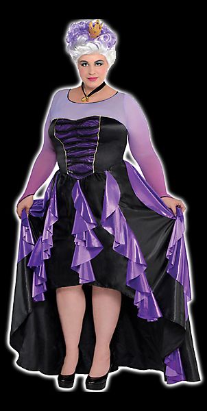 elope Disney Ursula Costume Headband and Collar for Women