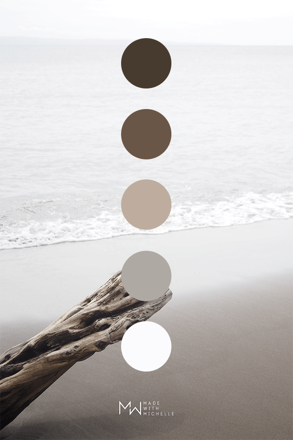 Brown color palette inspired by nature. Photo taken on Olowalu Beach in Maui Hawaii. #colorscheme #logodesign #interiordesign #brandinginspiration #madewithmichelle Color Schemes Colour Palettes, Nature Color Palette, Color Palette Design, Colour Pallette, Color Combos, Color Design, Brown Color Palettes, Beach Color Palettes, Brown Color Schemes