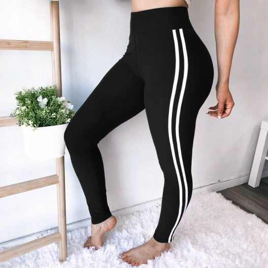 #Binding #eFashionova #Elastic #Fitness #High #Leggings #Patchwork #Waist