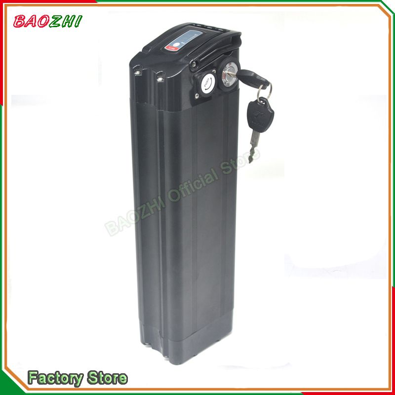 36V 10ah 500W Silver Fish Electric bike Lithium Battery with 20A BMS and Charger