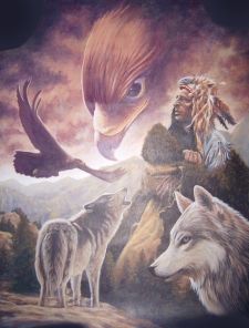 Aigle Et Loups Native American Paintings Native American Artwork Native American Art Aigle Et Loups Native American Paintings Native American Artwork Native American Art