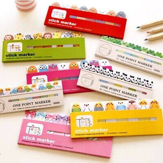 Tag Pads Sticker Self Stick Notes Memo Message Paper Marker 3 x 3 inch 12 Pads