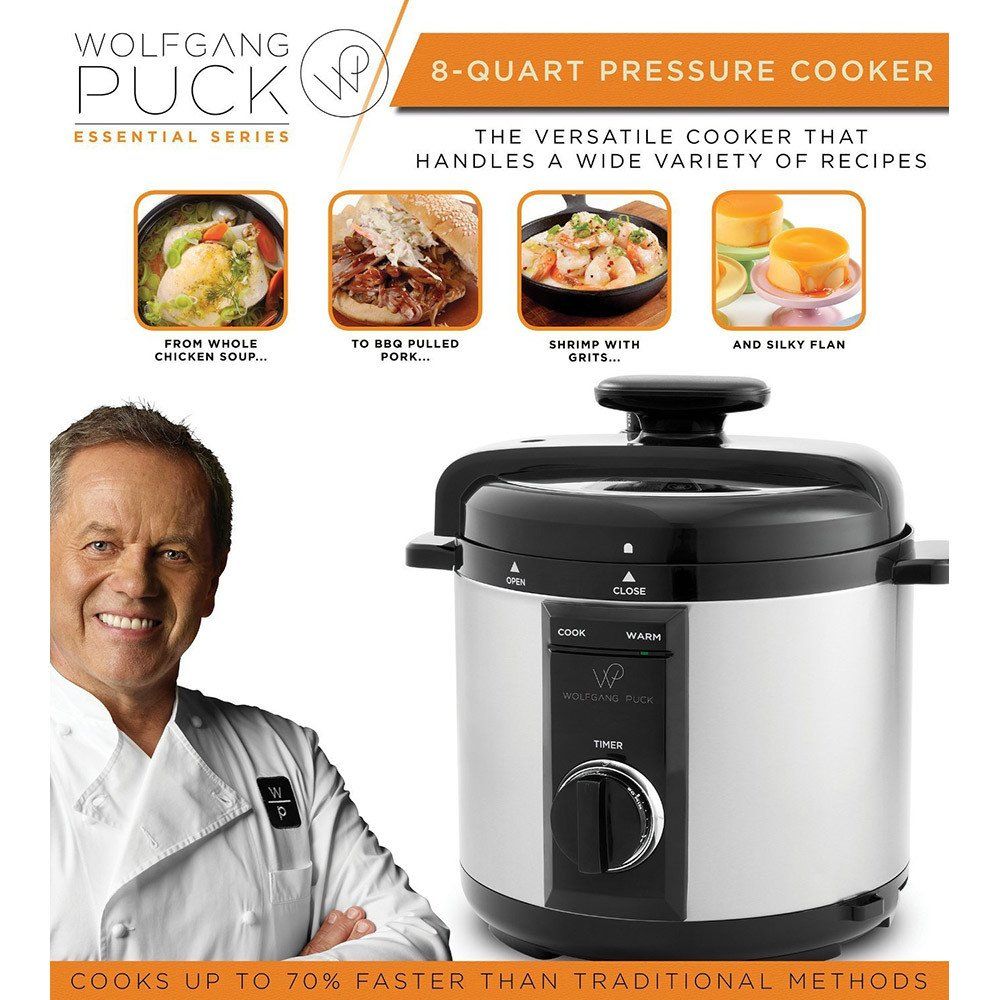 Wolfgang Puck 8 Quart Pressure Cooker Fast and Easy Cooking