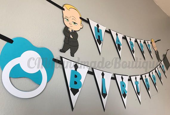 boss baby banner parties by madelyn and camelia boss baby baby birthday banner