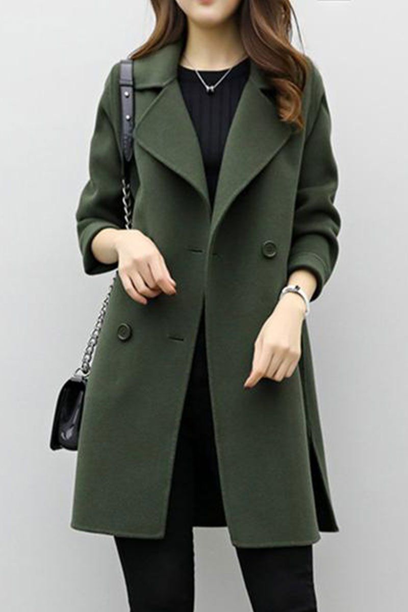 Womens Winter Warm Slim Coat One Button Trench Overcoat Jacket Outerwear Tops
