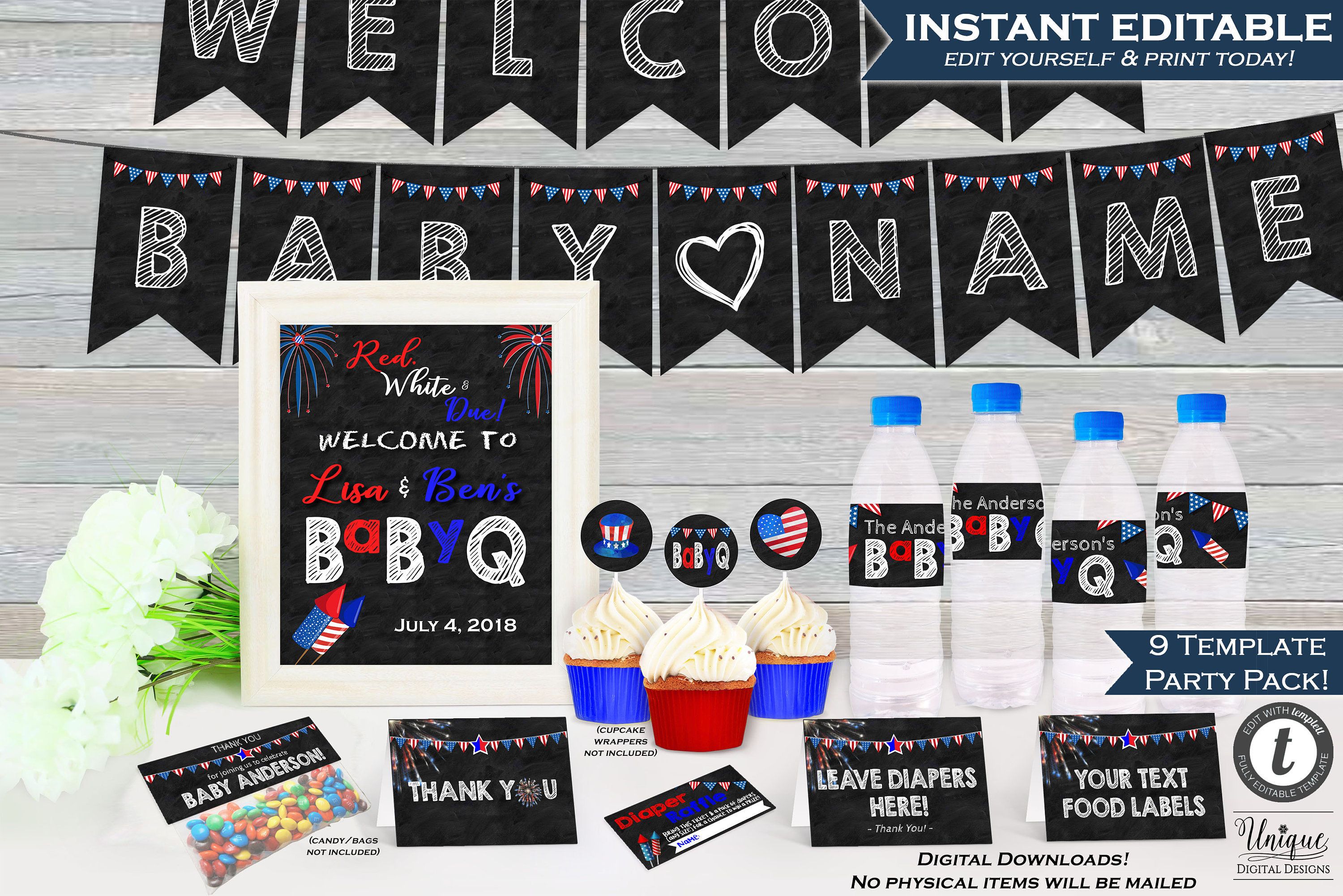 4Th Of July Babyq Decoration Party Pack Kit Bundle July 4Th Of July Babyq Decoration Party Pack Kit Bundle July