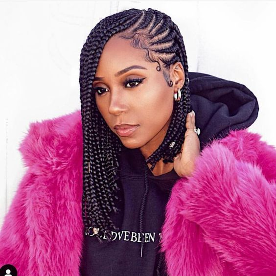 35 Lemonade Braids Styles for Protective Styling #protectivestyles