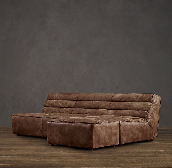 Preconfigured Chelsea Leather Right Arm Sofa Chaise Preconfigured Chelsea Leather Right Arm Sofa Chaise