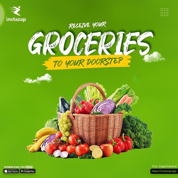 Grocery Delivery, food sligo, healthy food, delivery💰🌟, InstaZap grocery, sligo grocery Sligo Ireland, Ordering Groceries Online, Grocery Online, Favorite Snack, No Cook Meals, Dog Food Recipes, Snacks, Healthy, Cooking