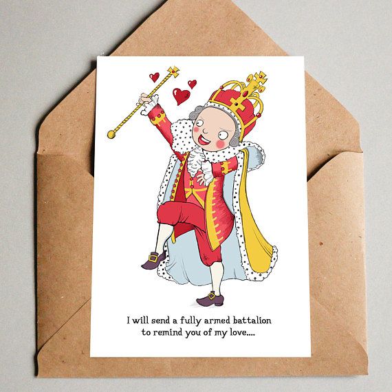 blank card king george card valentines day love greeting