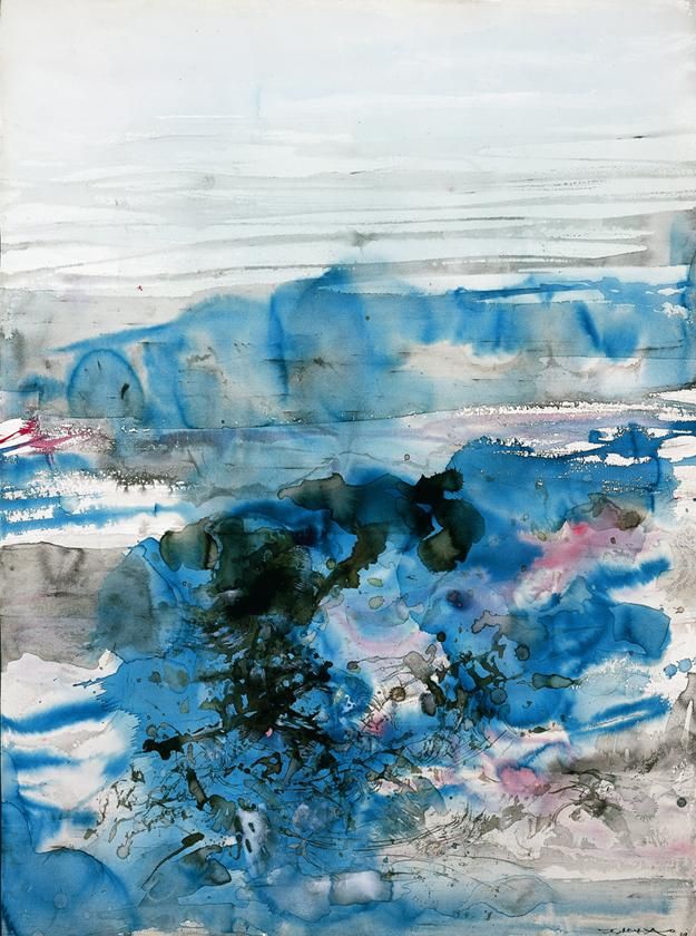 Zao Wou Ki Zhao Wuji Lot Sotheby S Zao Wou Ki Abstrait
