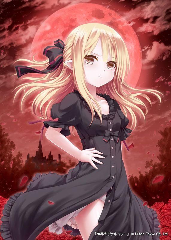 Anime girl blonde hair brown eyes