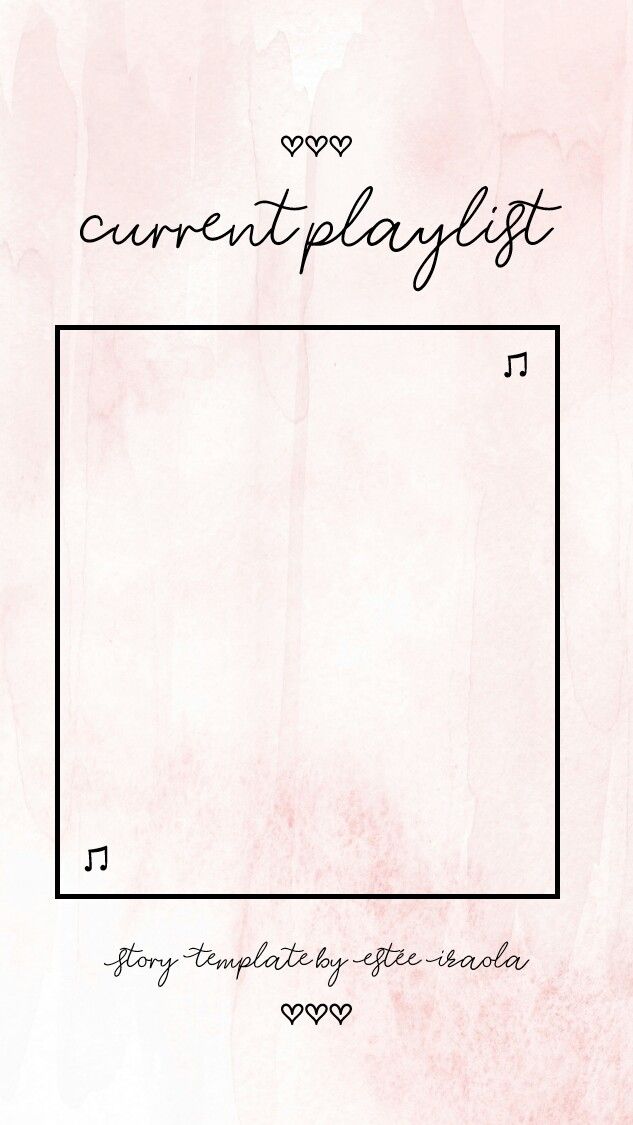 instagram story template pink theme current playlist playlist template