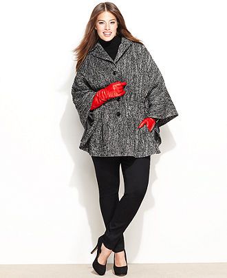 steve madden plus size cape tweed poncho plus size coats plus plus size poncho coat