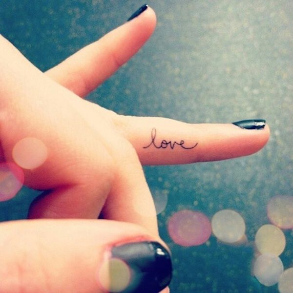 Love Finger Tattoo Tattoomodels Tattoo Finger Tattoo Designs