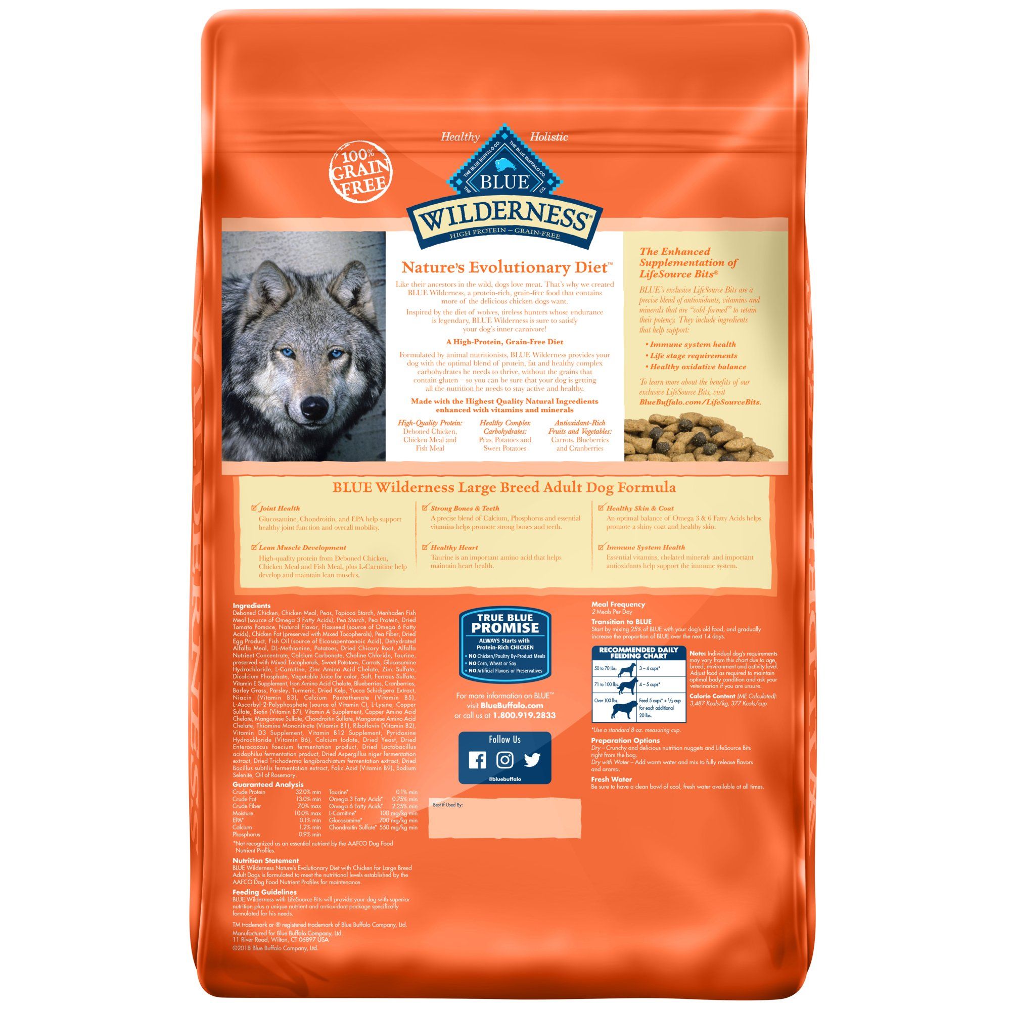 Blue Buffalo Blue Wilderness Large Breed Adult Chicken Recipe Dry