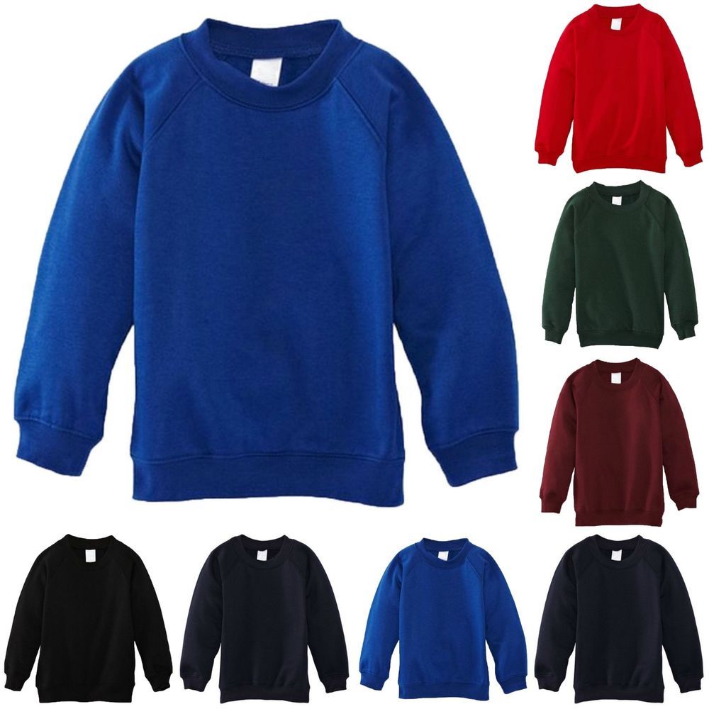Boys Girls Kids T-Shirts Plain Soft Cotton Round Neck T-Shirt PE School Uniform
