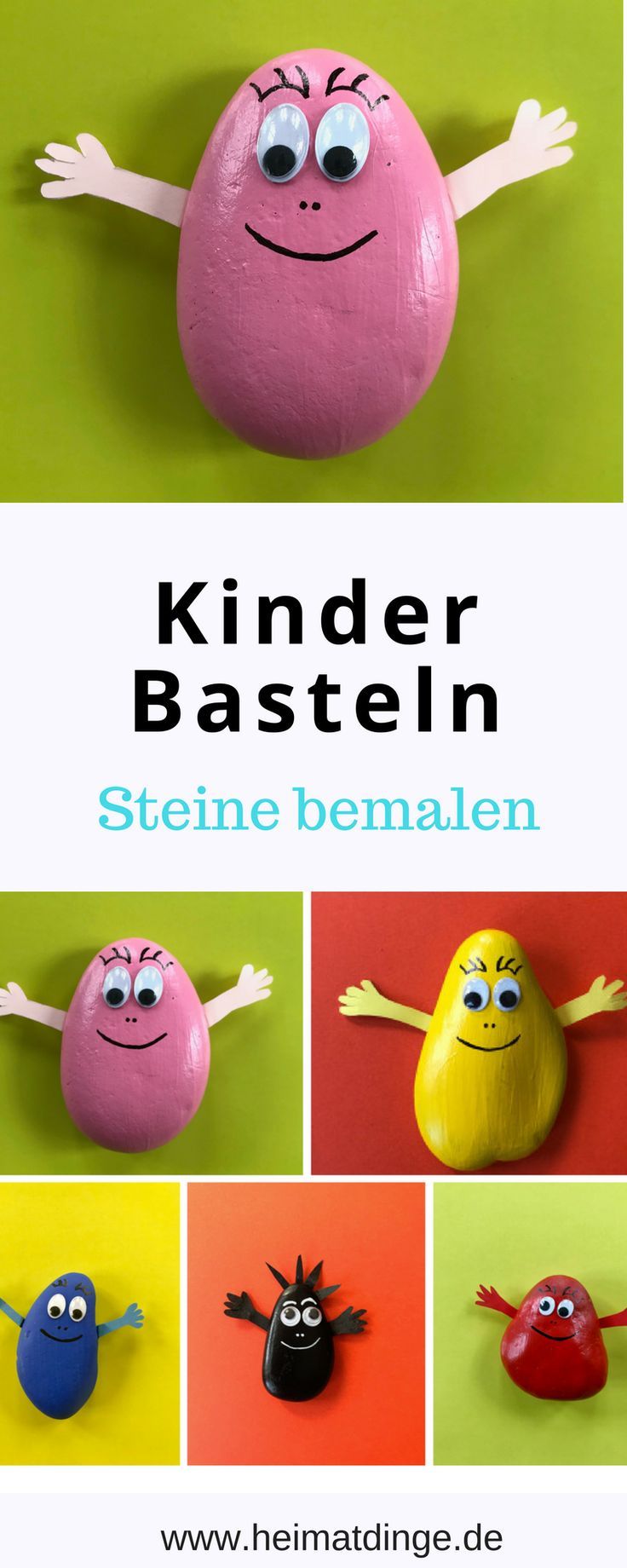 Steine bemalen mit Kindern - viele bezaubernde Motive - #bastelideenkinder