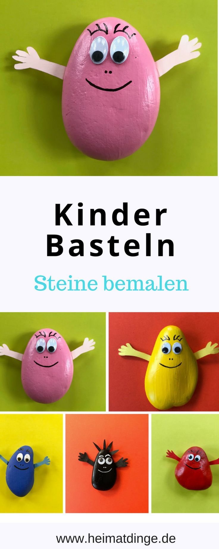 Steine mit Kindern bemalen