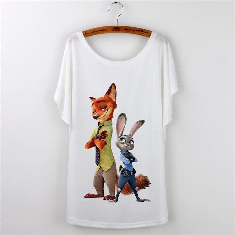 DISNEY STORE ZOOTOPIA NICK WILDE STRIPED TEE T-SHIRT /"THE FOX HAS ARRIVED/" NWT