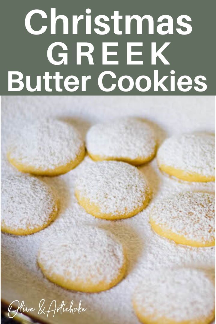 These delicious Greek Butter Cookies are made with a few simple ingredients and make a great treat with a cup of coffee or tea. And they also make a nice addition to your Christmas baking tradition. #greekrecipe #buttercookies #christmascookies Quick Soup Recipes, Healthy Holiday Recipes, Delicious Cookie Recipes, Yummy Food, Winter Recipes, Holiday Desserts, Tasty, Cocoa Recipes, Bars Recipes