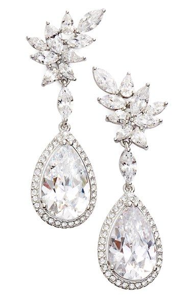 Nadri Bloom Cubic Zirconia Drop Earrings Pretty Jewelry Nadri Bloom Cubic Zirconia Drop Earrings