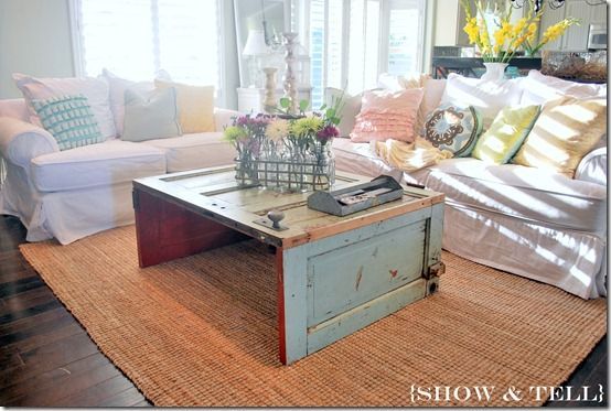 Good Ideas For You | Upcycled Old Doors | Door coffee tables NEW COFFEE TABLE | Seventeen doors