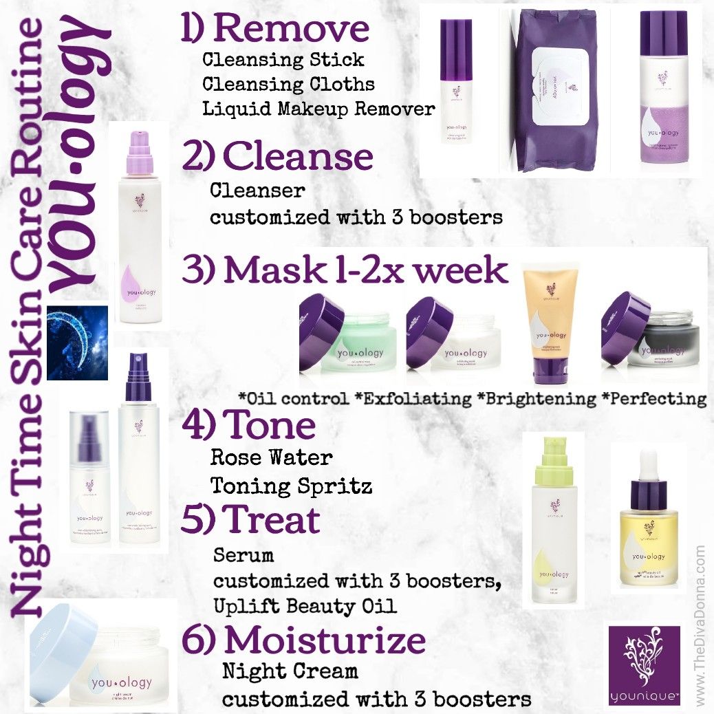 Youology Younique Night Time Skin Care Routine For The Most