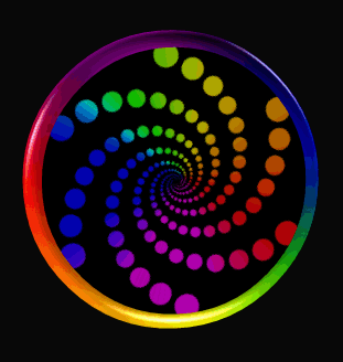 neon spinning spiral gif animated gift optical color animation