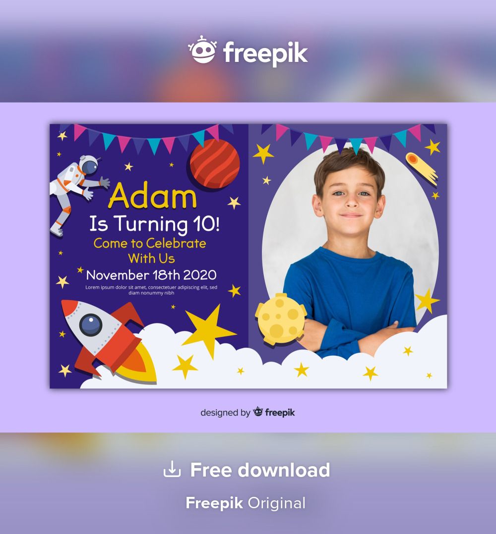 Детский шаблон поздравительной открытки ... | Premium Vector #Freepik #vector #birthday #invitation #happy-birthday #party Birthday Card Template, Birthday Cards, Lorem Ipsum, Freepik, Templates, Children, Drawings, Design, Bday Cards