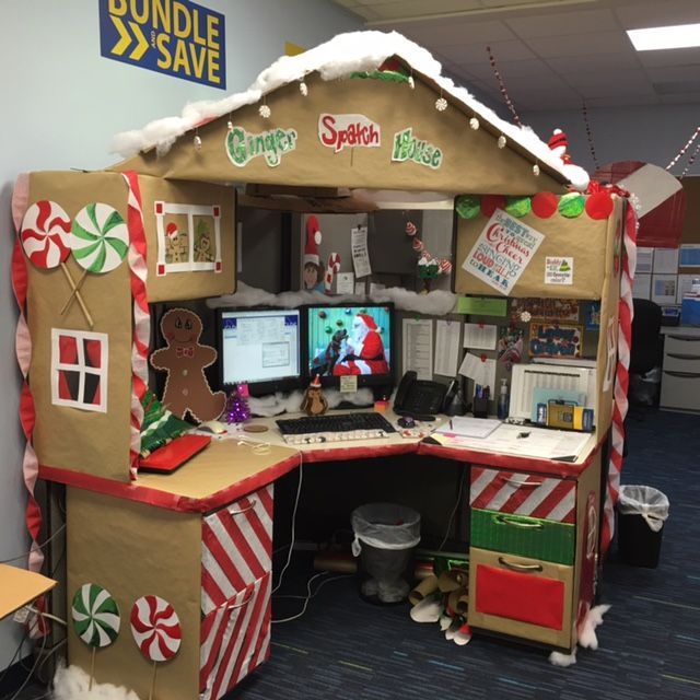 Work desk decorations, gingerbread desk christmas desk decorations