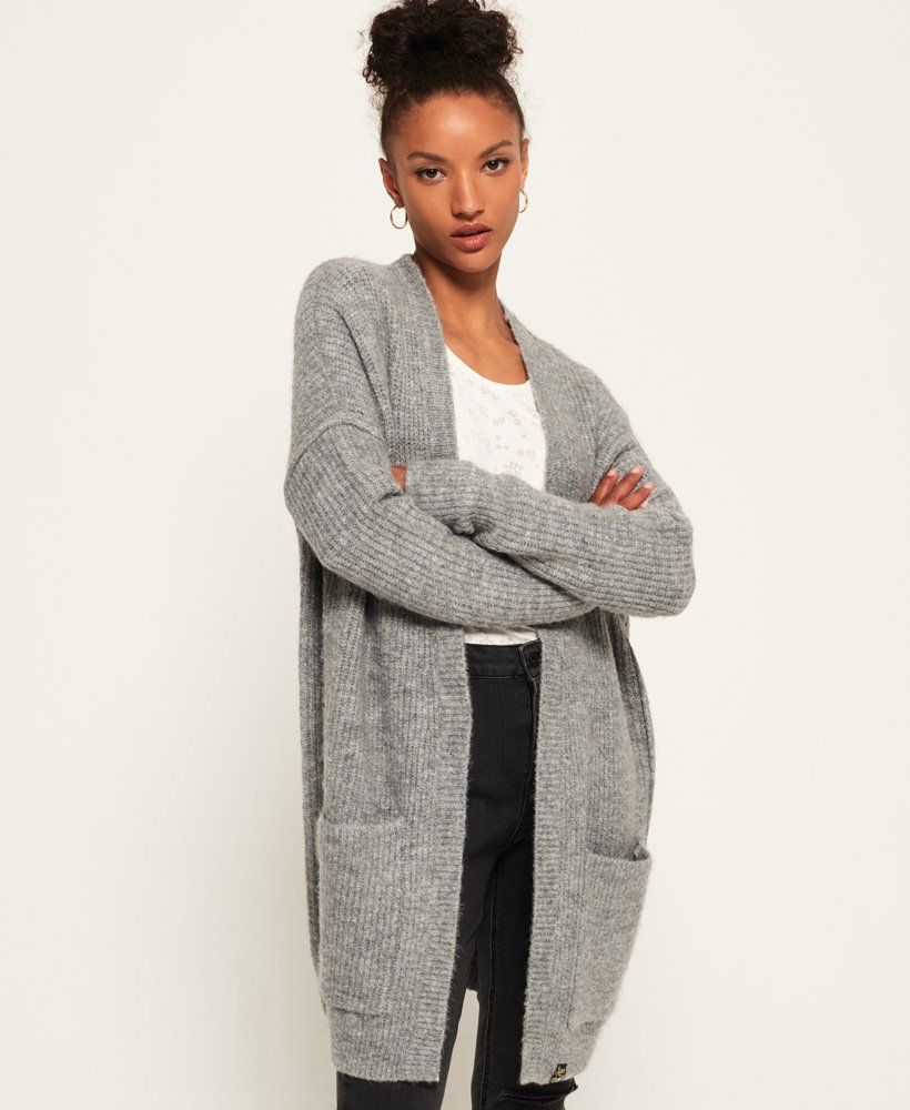 superdry long cardigan
