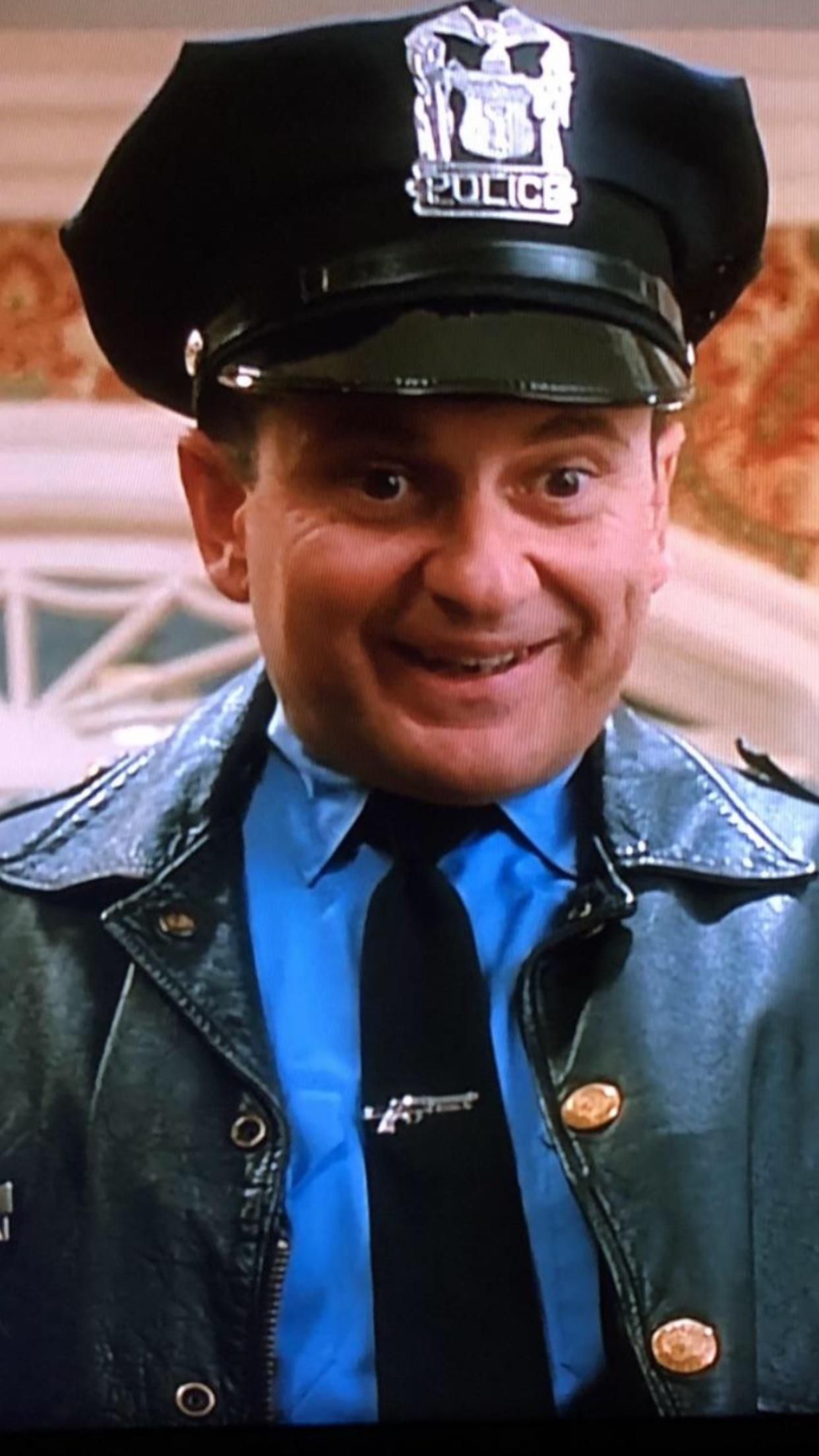Home Alone (1990) When Joe Pesci is disguised as a cop you can see his