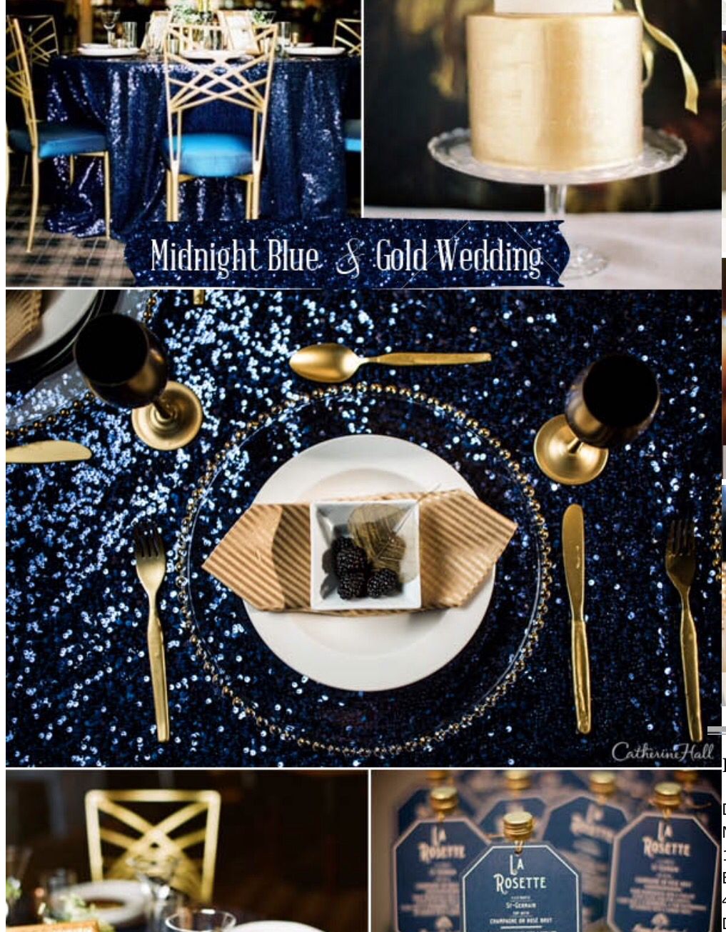 Midnight blue and gold wedding color theme elegant!!! Gold Wedding