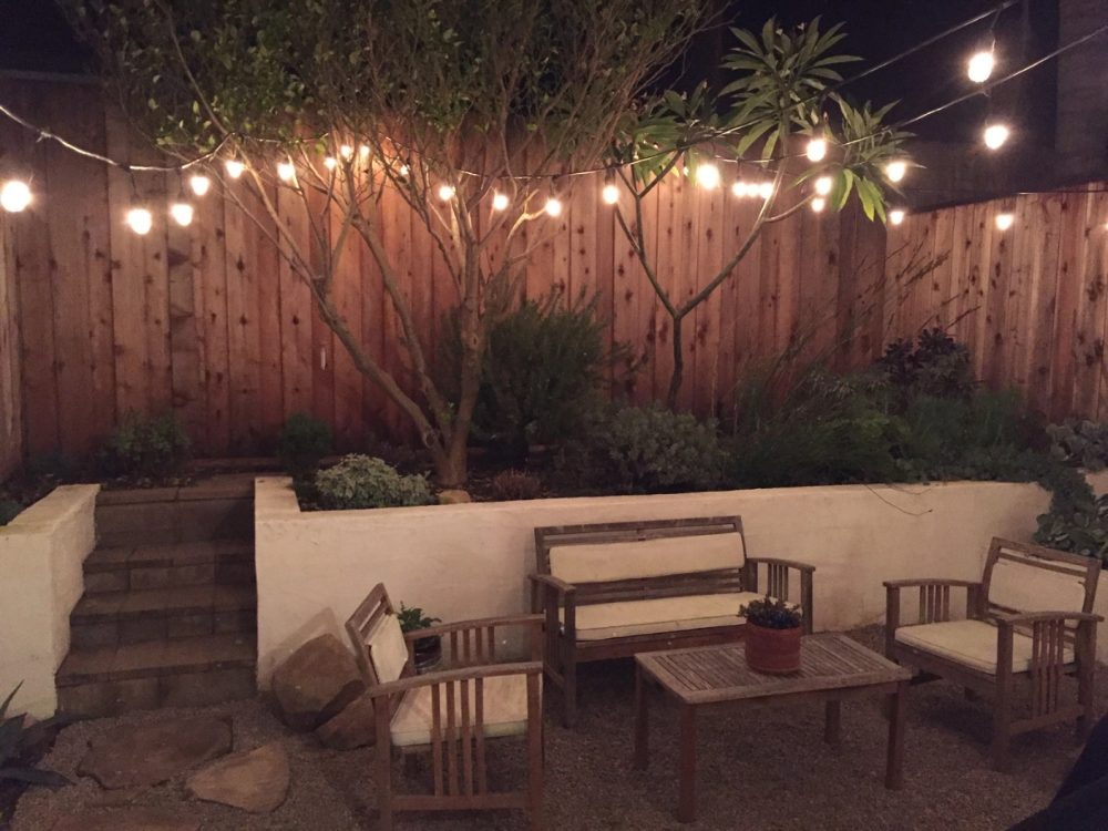 Tiny Backyard Makeover – The Fuzzy Egg Cinder Block Walls, Brick Walkway, Outdoor Spaces, Outdoor Decor, Old Bricks, Wooden Planters, Pnc, Backyard Makeover, Pretty Plants