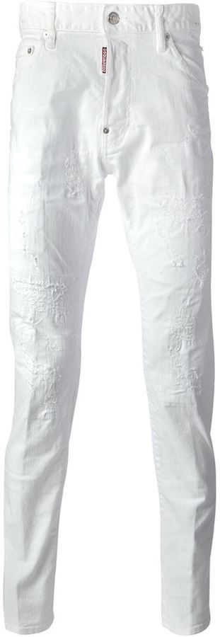 $470, DSquared 2 Cool Guy Jeans | White ripped jeans, Ripped jeans men ...