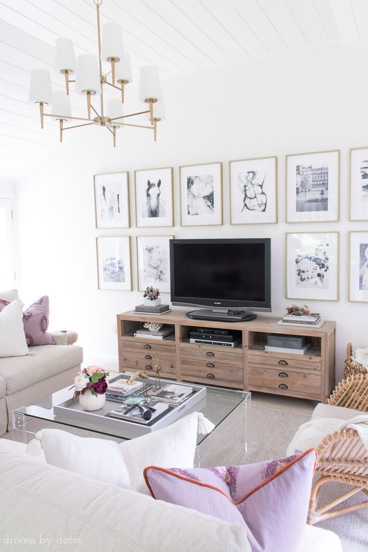 My Fall Home Tour Fresh Ideas For Family Room Decorating Loving This Family Room Decorated For Fall With Plum Home Accessories And That Art Wall Around The Tv