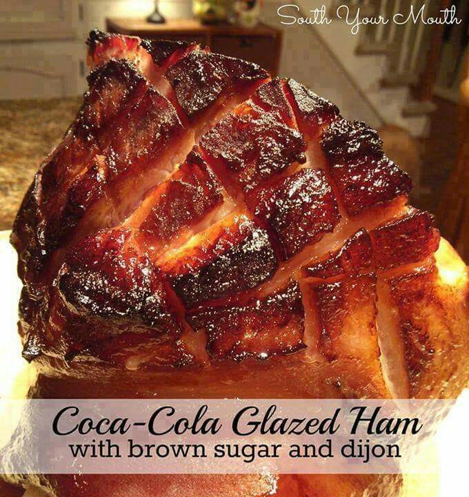 coke hsm yum pinterest coke hams and pork coca cola glazed ham with brown sugar and dijon coca cola glazed ham with brown sugar