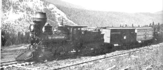 Engine 112 with freight in Platte Canyon Denver DSP&P South Park & Pacific Engine 112 with freight in Platte Canyon Denver DSP&P South Park & Pacific