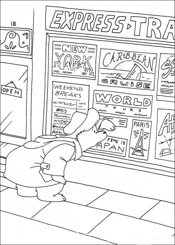 coloring page paddington bear kids n fun coloring pages dover
