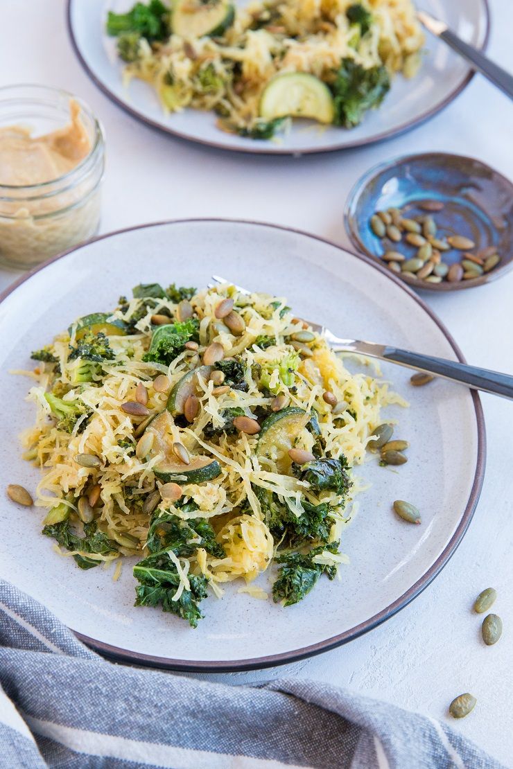 Creamy Tahini Spaghetti Squash Creamy Tahini Spaghetti Squash