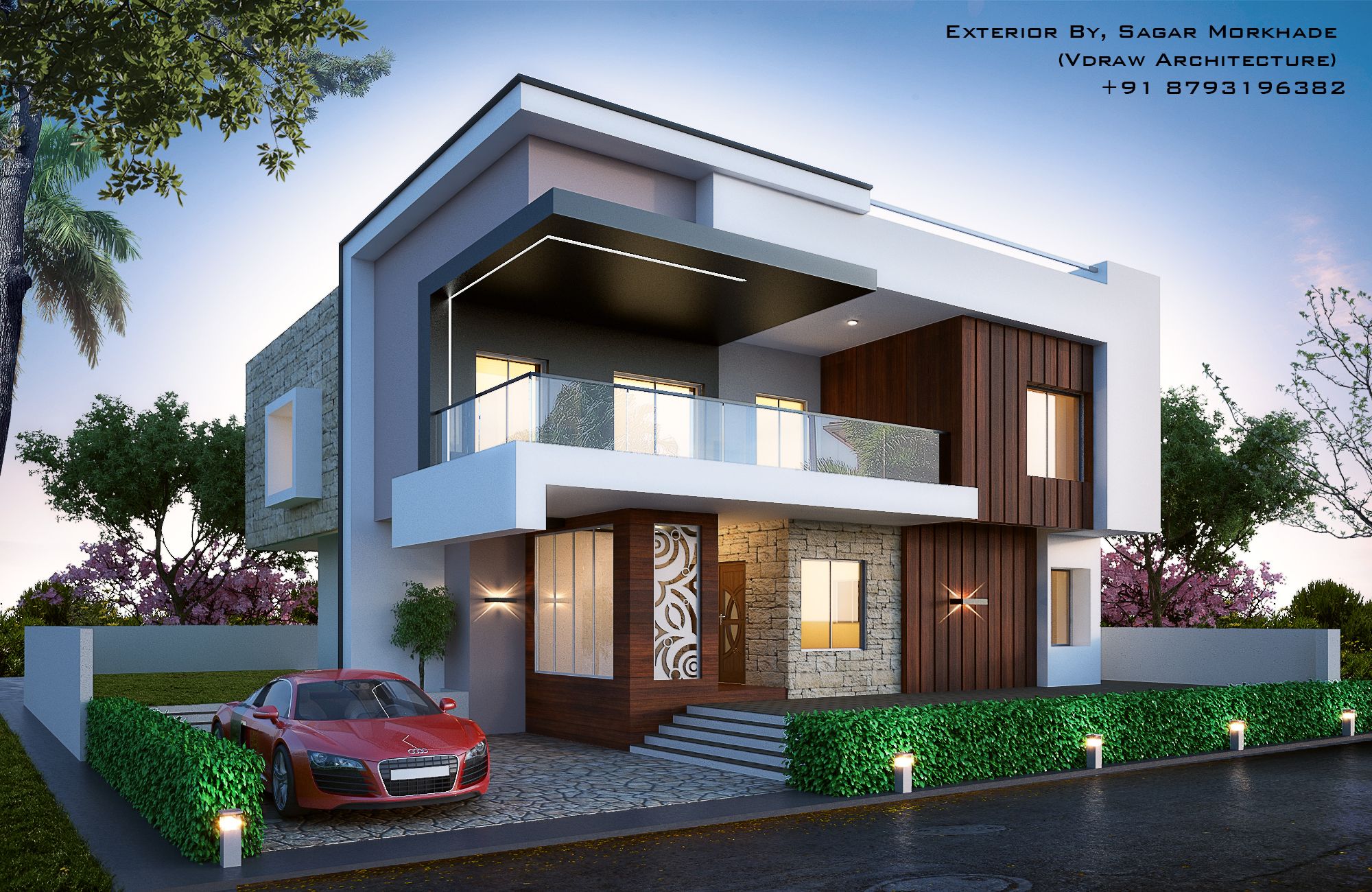 Modern Bungalow Exterior By Ar Sagar Morkhade Vdraw Architecture 91 modern-bungalow-exterior-by-ar-sagar-morkhade-vdraw-architecture-91