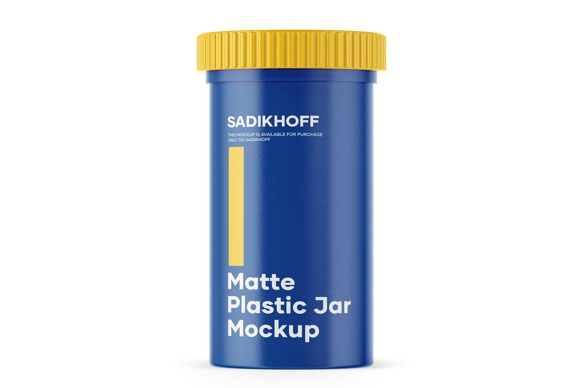 Download Matte Plastic Jar Mockup | Plastic jars, Mockup, Jar
