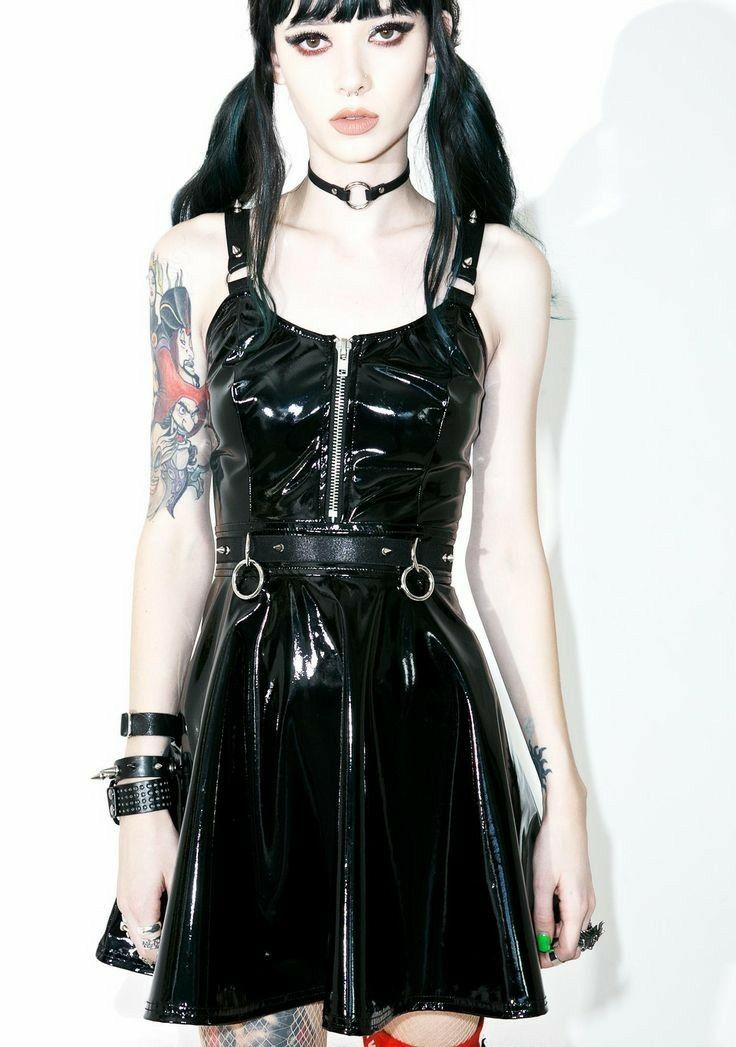 Girl piercing subway latex
